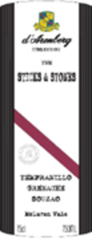 d'Arenberg Sticks and Stones 2003 Front Label