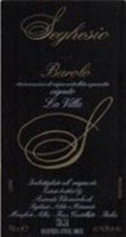 Fratelli Seghesio Barolo La Villa 2004 Front Label