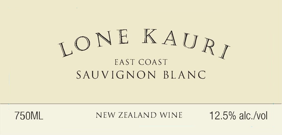 Cooper's Creek Lone Kauri East Coast Sauvignon Blanc 2014 Front Label