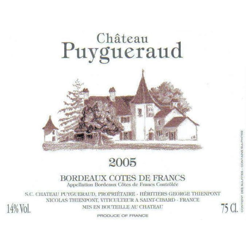 Chateau Puygueraud 2005 Front Label