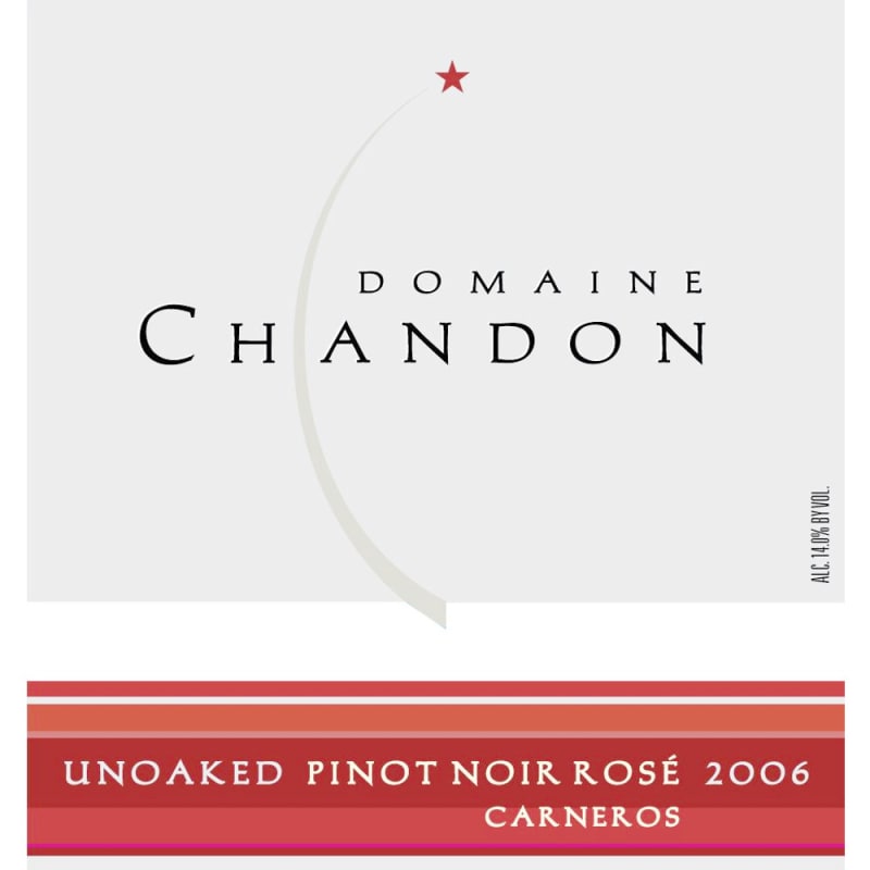 Chandon Unoaked Pinot Noir Rose 2006 Front Label