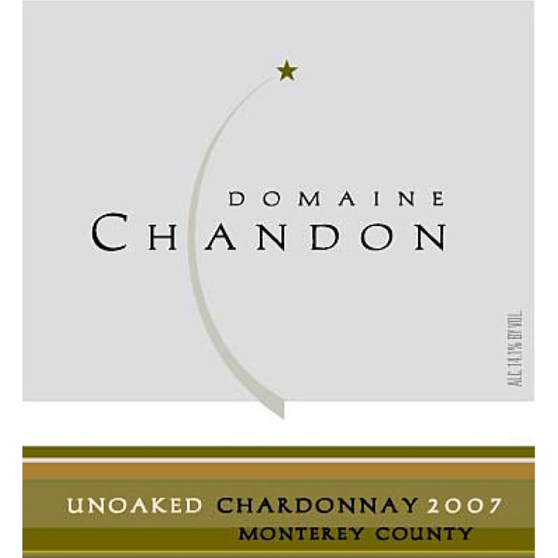 Chandon Unoaked Chardonnay 2007 Front Label
