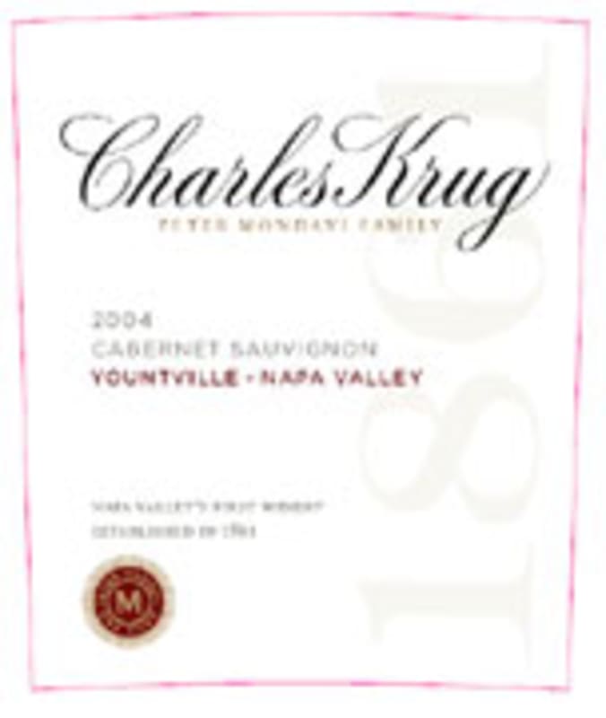 Charles Krug Napa Cabernet Sauvignon 2004 Front Label