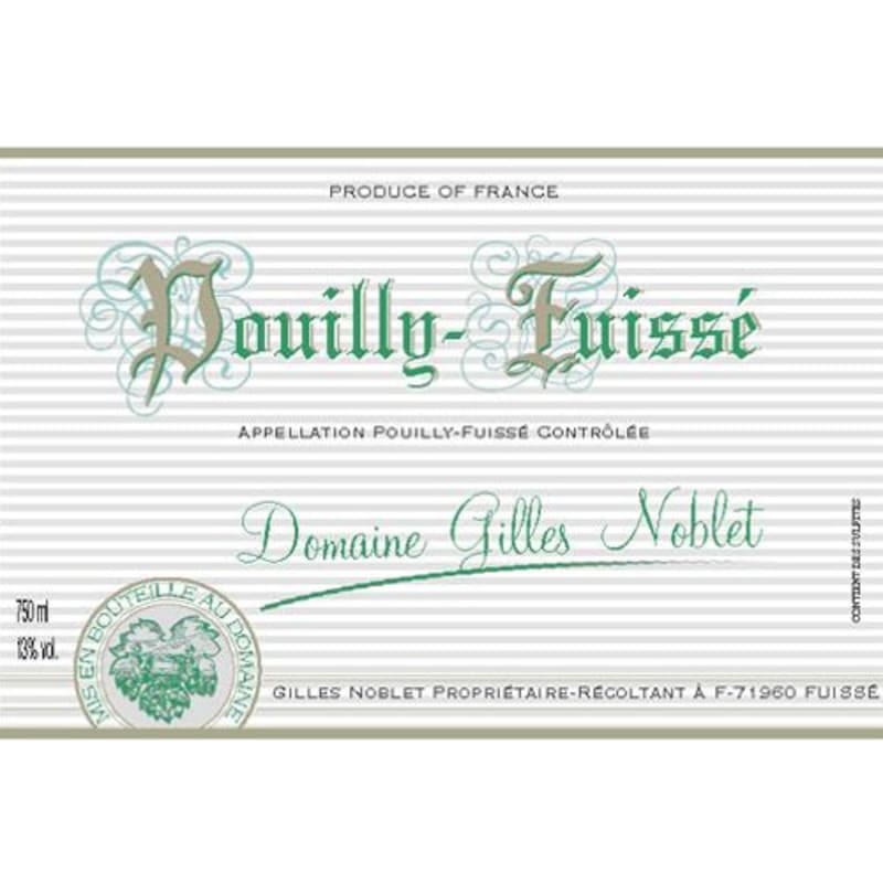 Domaine Gilles Noblet Pouilly-Fuisse 2006 Front Label