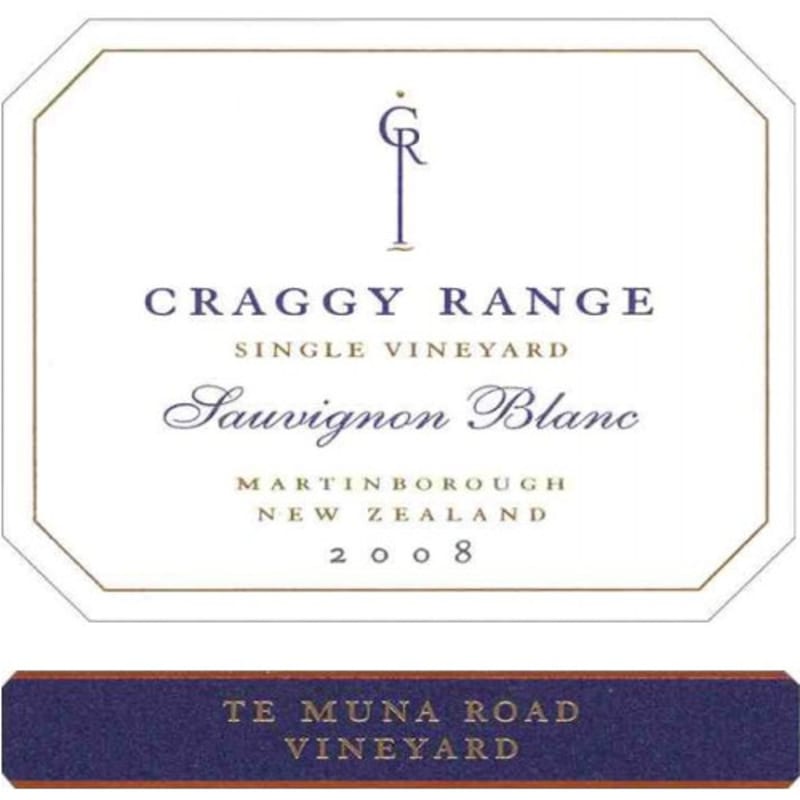 Craggy Range Winery Te Muna Sauvignon Blanc 2008 Front Label