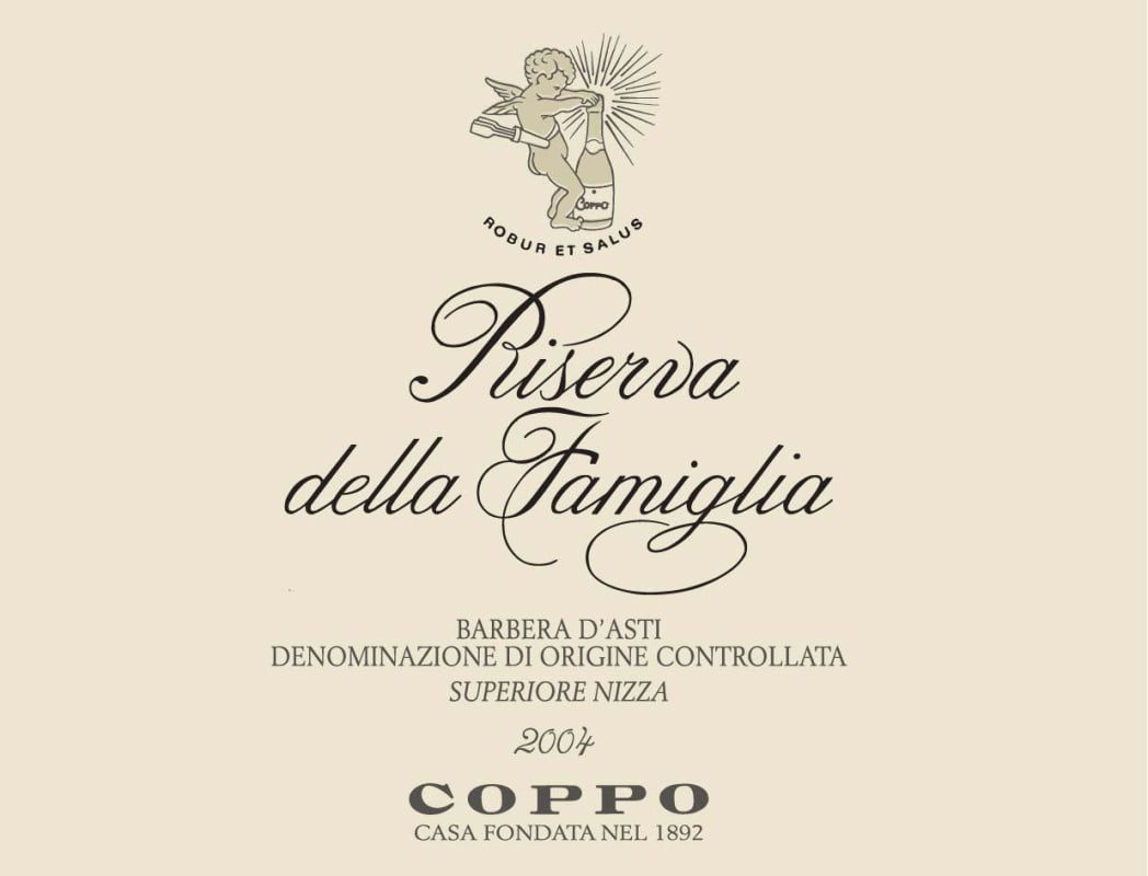 Coppo Riserva della Famiglia Barbera 2004 Front Label