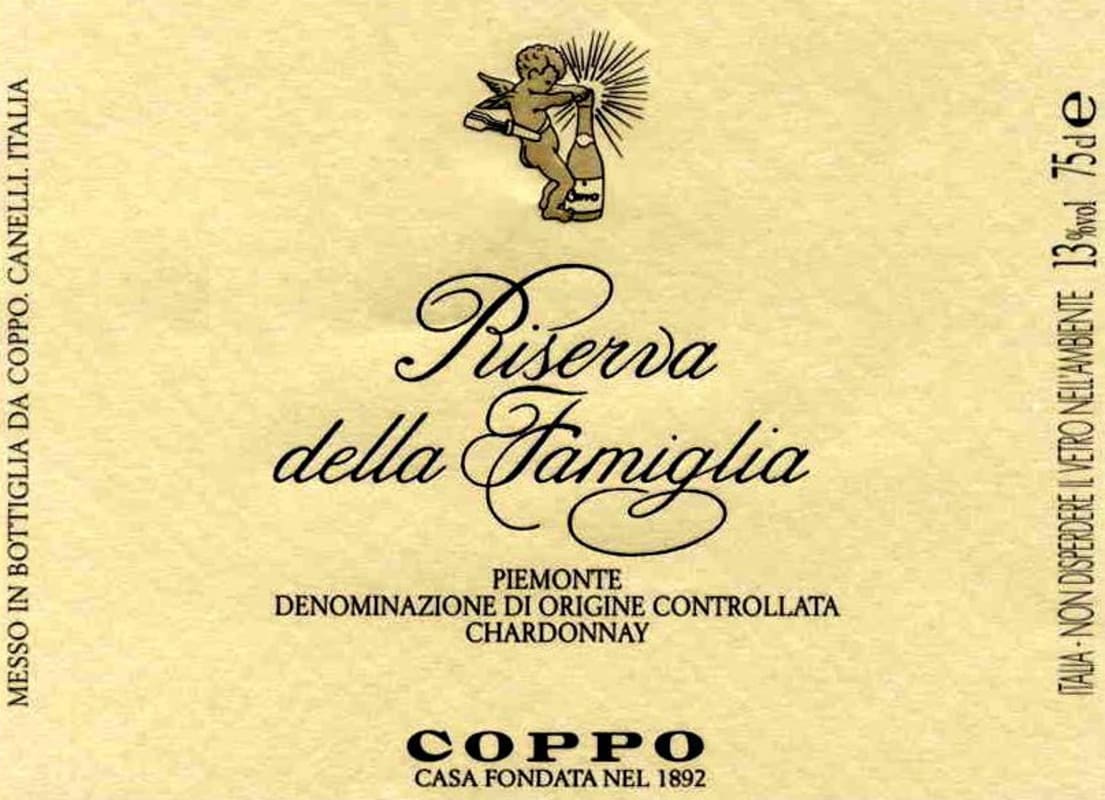Coppo Piemonte della Famiglia Riserva Chardonnay 1999 Front Label