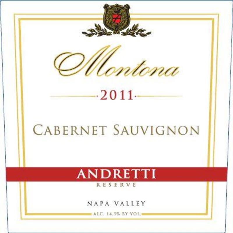 Andretti Montona Reserve Cabernet Sauvignon 2011 Front Label