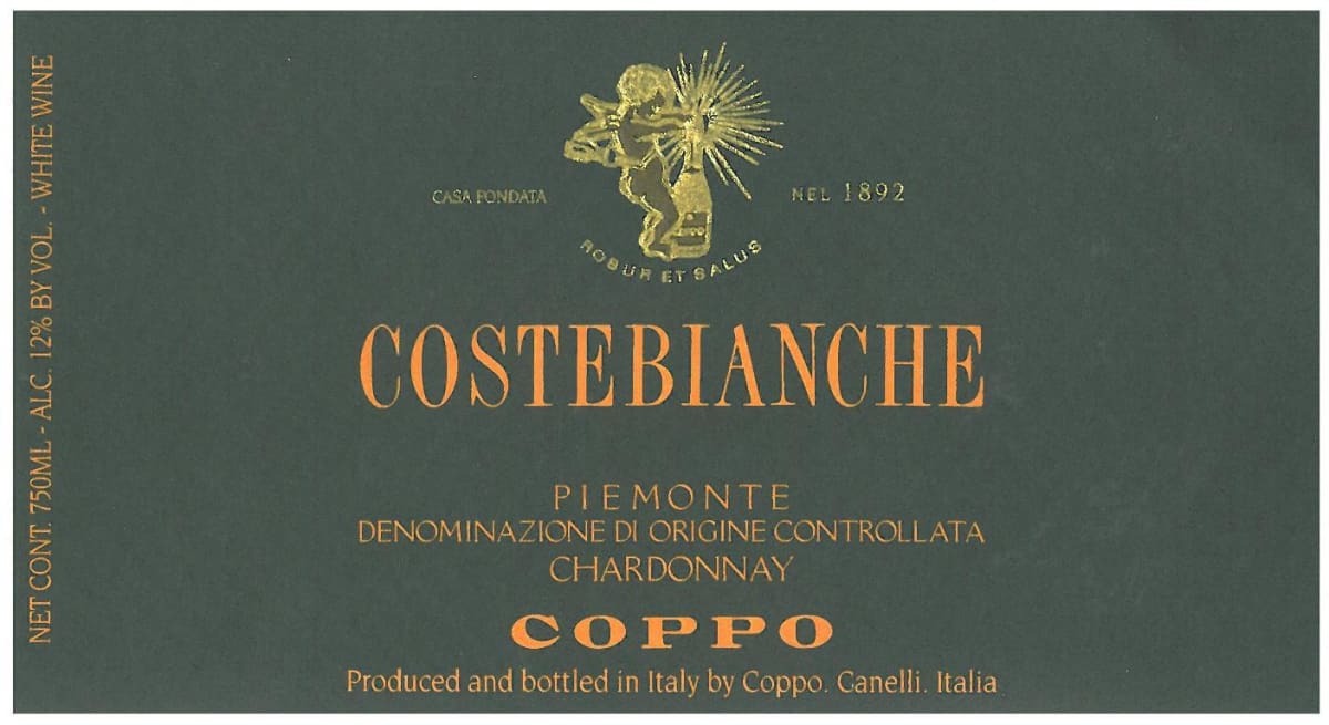 Coppo Costebianche Chardonnay 2012 Front Label