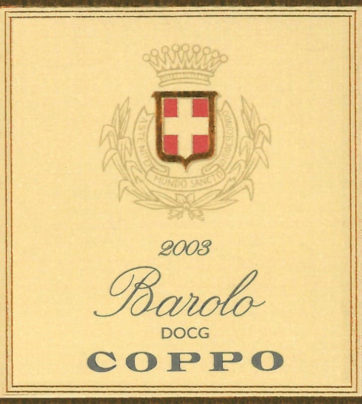 Coppo Barolo 2003 Front Label
