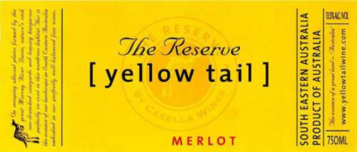 Yellow Tail The Reserve Merlot 2006 Front Label