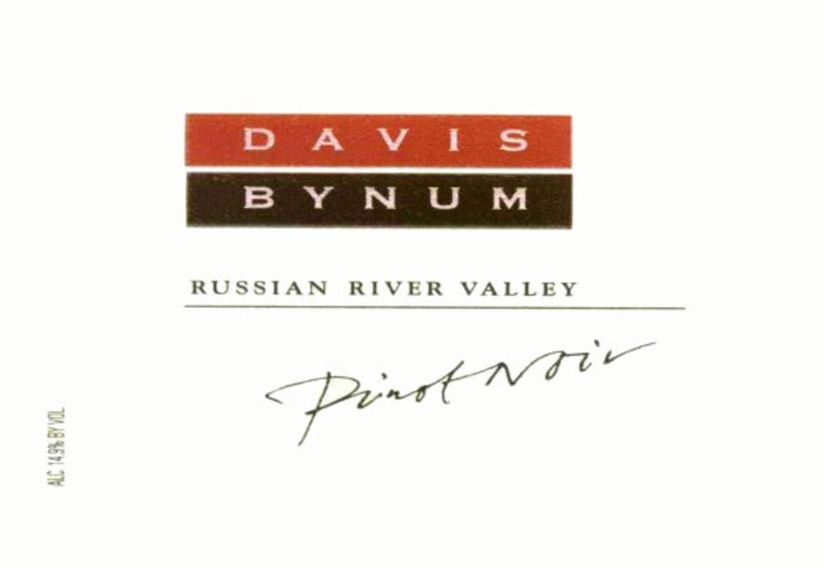 Davis Bynum Russian River Pinot Noir 2015 Front Label