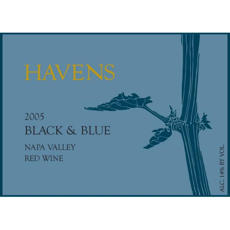 Havens Black and Blue 2005 Front Label