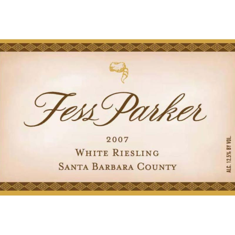Fess Parker Santa Barbara Riesling 2007 Front Label