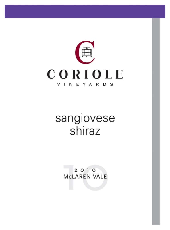 Coriole Vineyards Sangiovese Shiraz 2010 Front Label