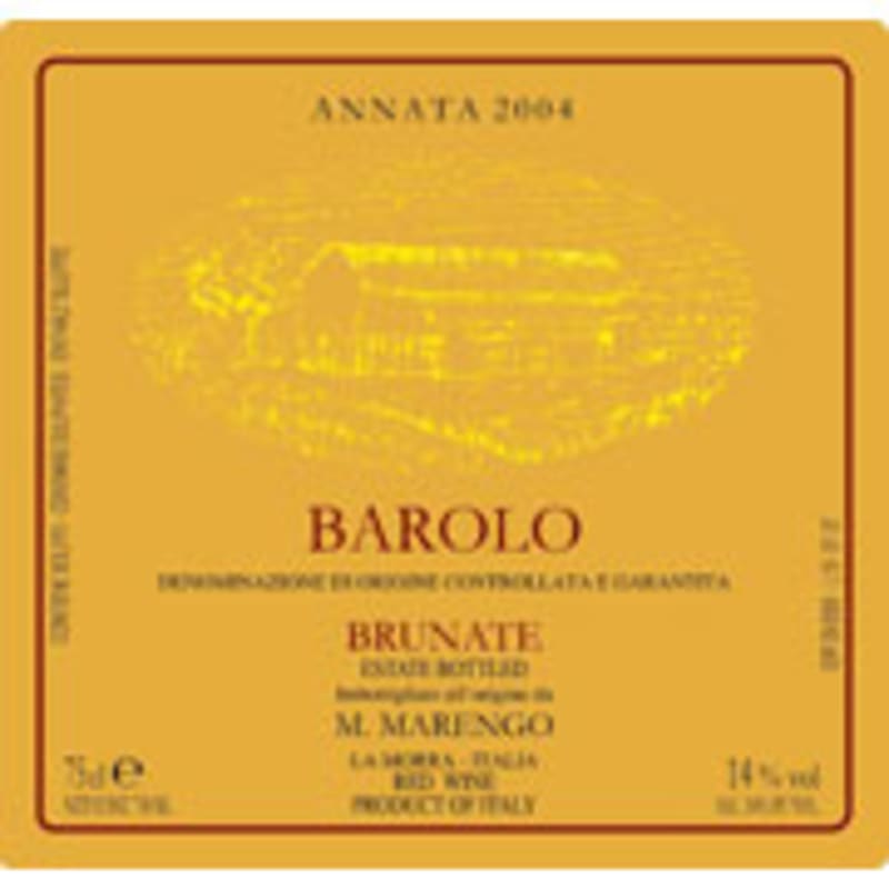 M. Marengo Barolo Brunate 2004 Front Label