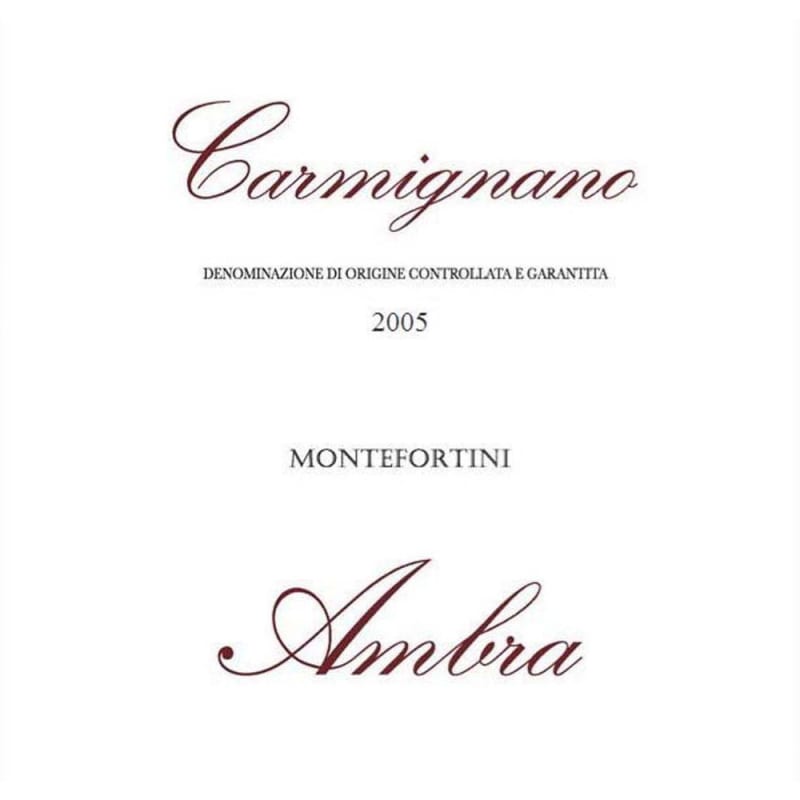 Ambra Carmignano Montefortini 2005 Front Label