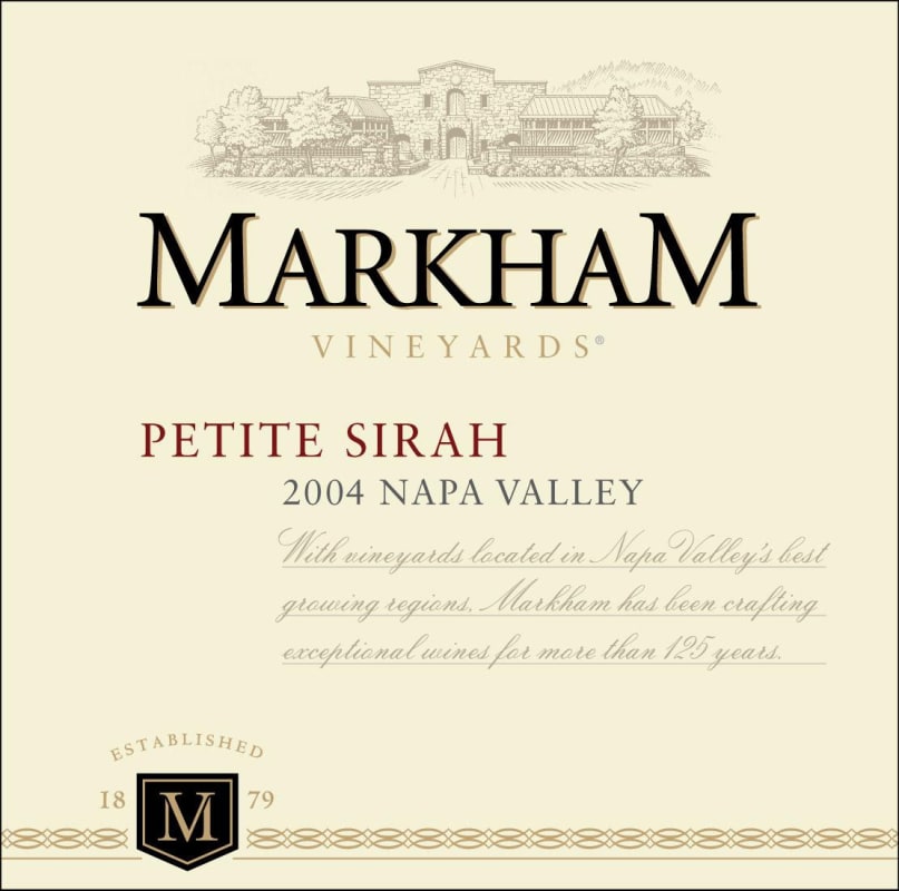 Markham Petite Sirah 2004 Front Label