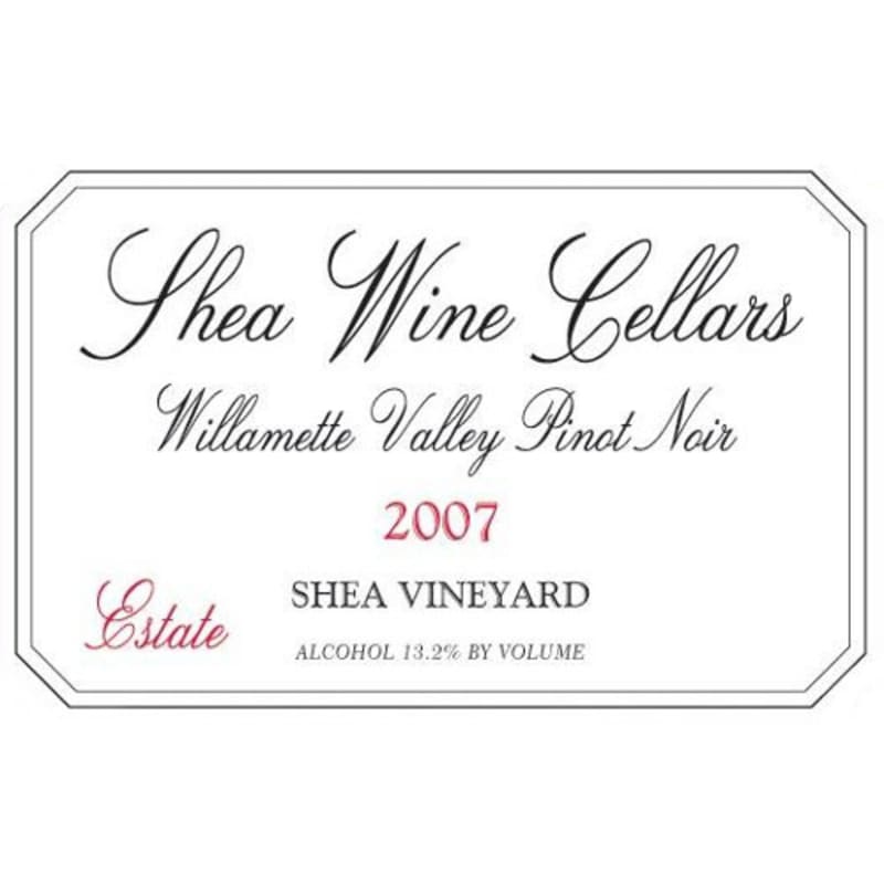 Shea Estate Shea Vineyard Pinot Noir 2007 Front Label
