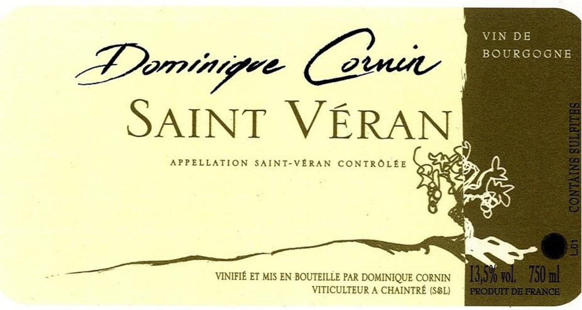 Dominique Cornin Saint Veran 2008 Front Label