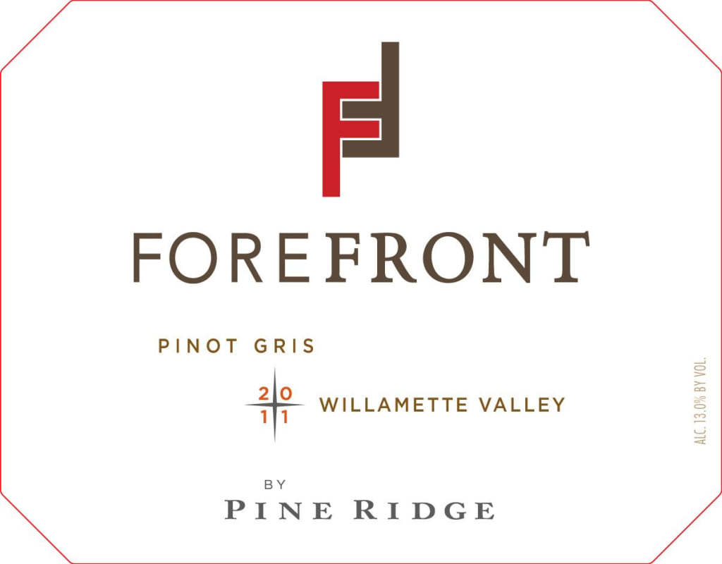 Forefront by Pine Ridge Pinot Gris 2011 Front Label