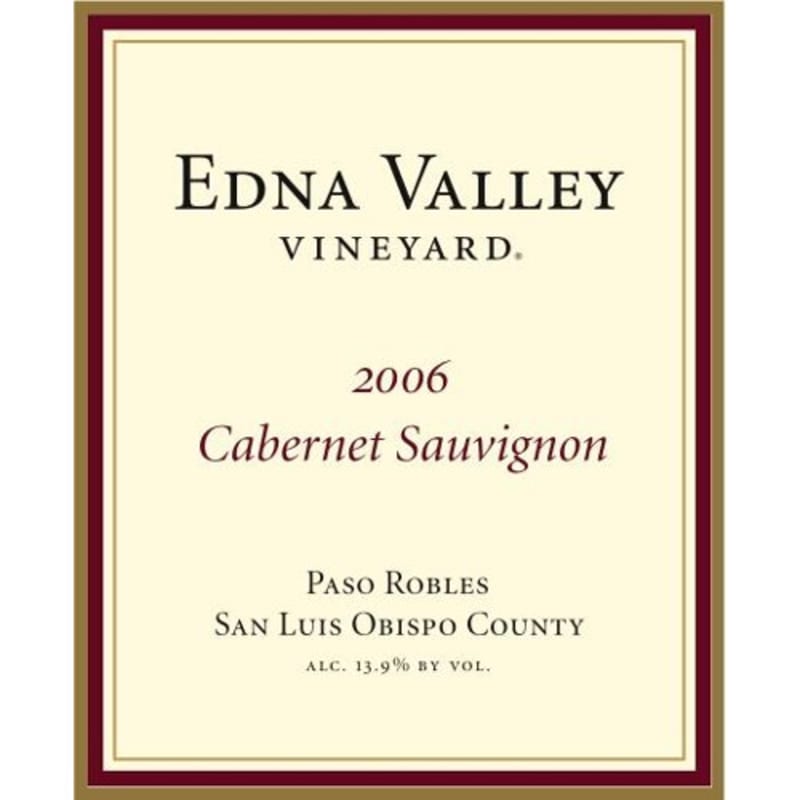 Edna Valley Vineyard Cabernet Sauvignon 2006 Front Label