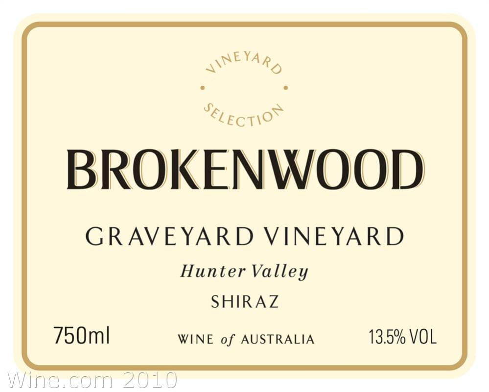 Brokenwood Graveyard Vineyard Shiraz 2006 Front Label
