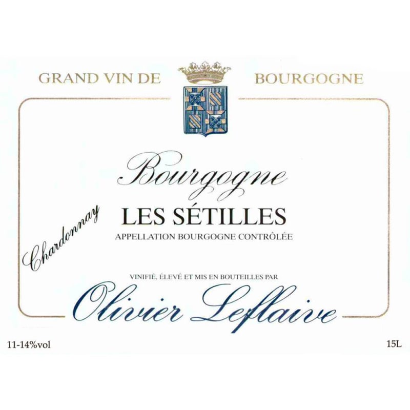 Olivier Leflaive Bourgogne Blanc Les Setilles 2007 Front Label