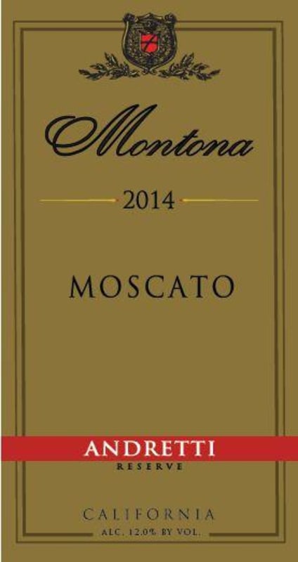 Andretti Montona Moscato 2014 Front Label