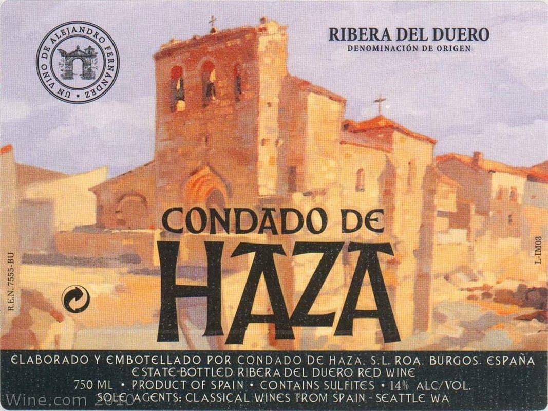Condado de Haza Ribera del Duero Tinto 2006 Front Label
