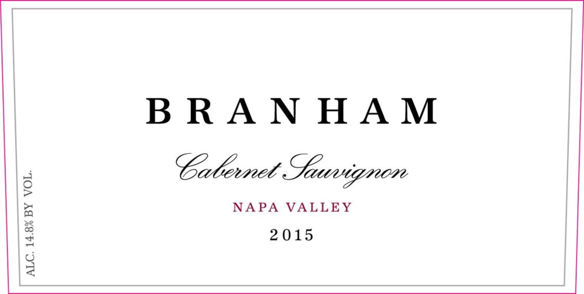 Branham Estate Wines Cabernet Sauvignon 2015 Front Label