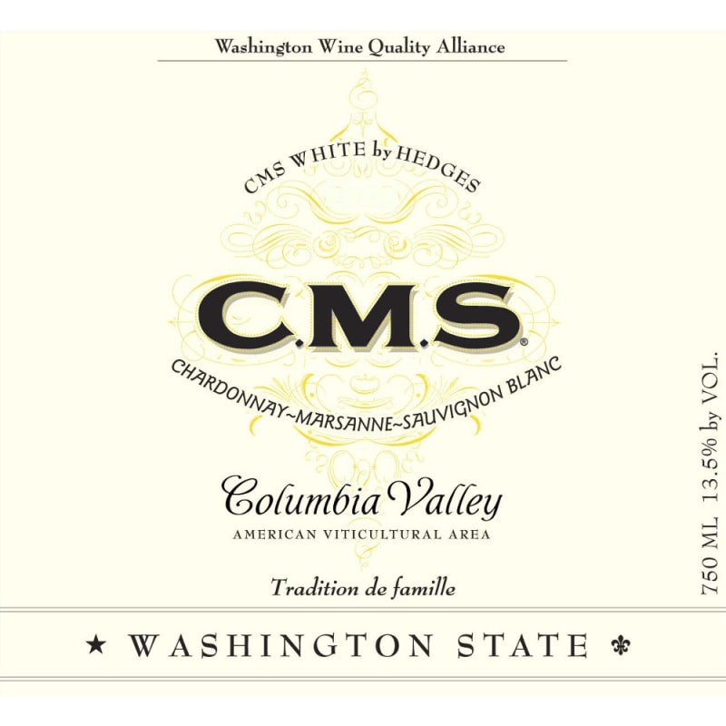 Hedges Family Estate CMS White 2007 Front Label