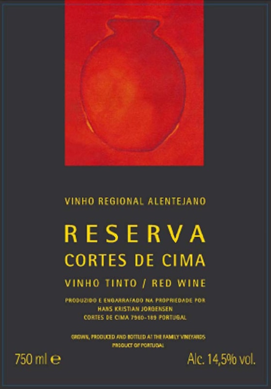Cortes de Cima Vinho Regional Alentejano Reserva 2009 Front Label