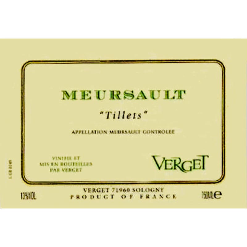 Verget Meursault Tillets 2006 Front Label