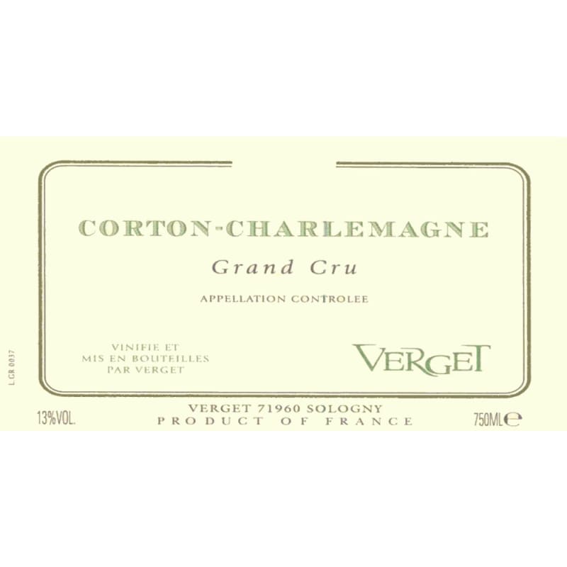 Verget Corton Charlemagne Grand Cru 2006 Front Label