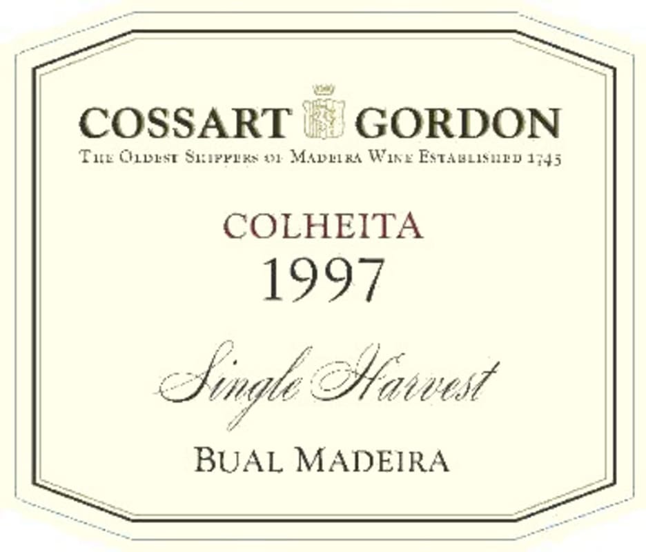 Cossart Gordon Colheita Single Harvest Bual 1997 Front Label