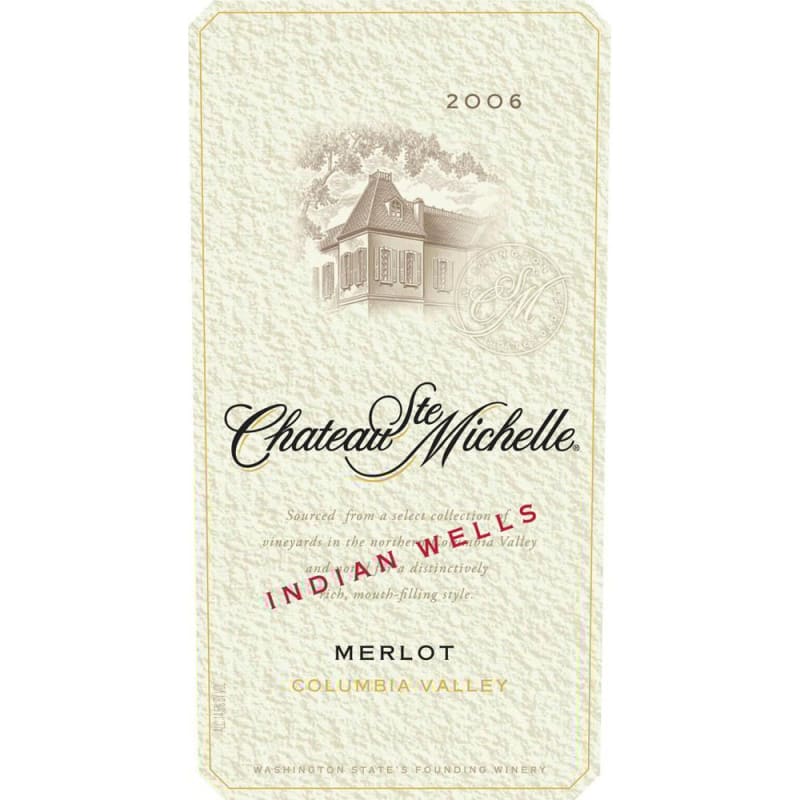 Chateau Ste. Michelle Indian Wells Vineyard Merlot 2006 Front Label