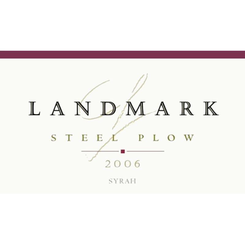 Landmark Steel Plow Syrah 2006 Front Label