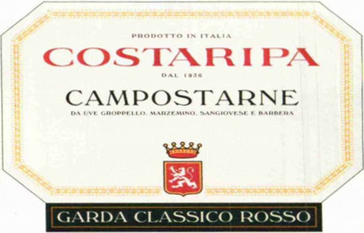 Costaripa Campostarne Garda Classico Rosso 2012 Front Label