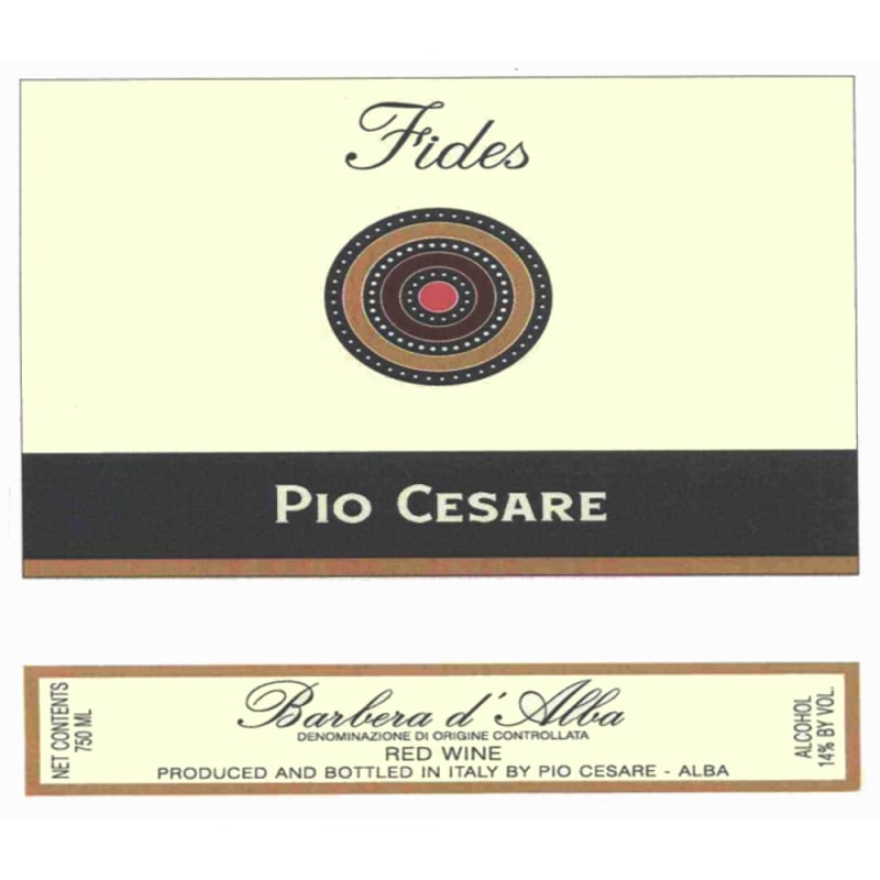 Pio Cesare Fides Barbera d'Alba 2005 Front Label