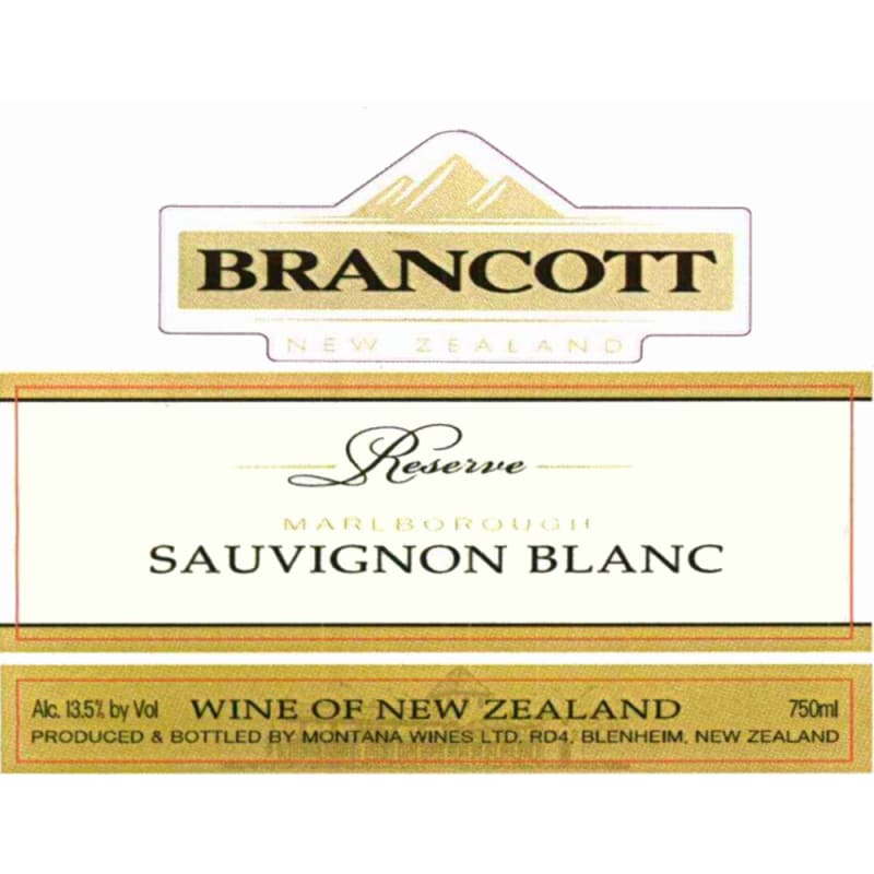 Brancott Reserve Sauvignon Blanc 2008 Front Label