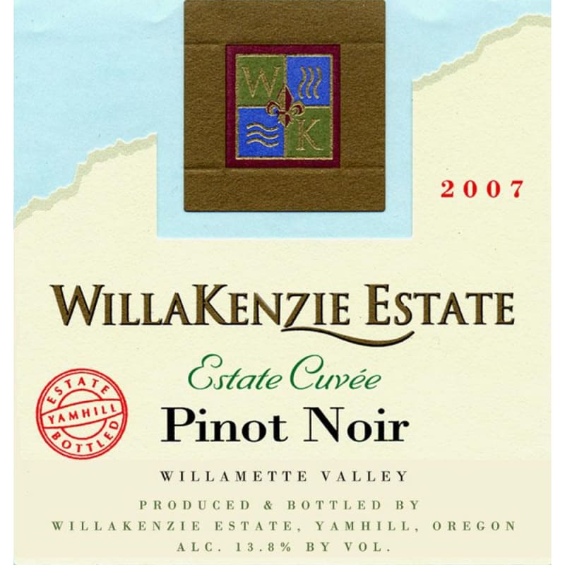 WillaKenzie Estate Estate Cuvee Pinot Noir 2007 Front Label