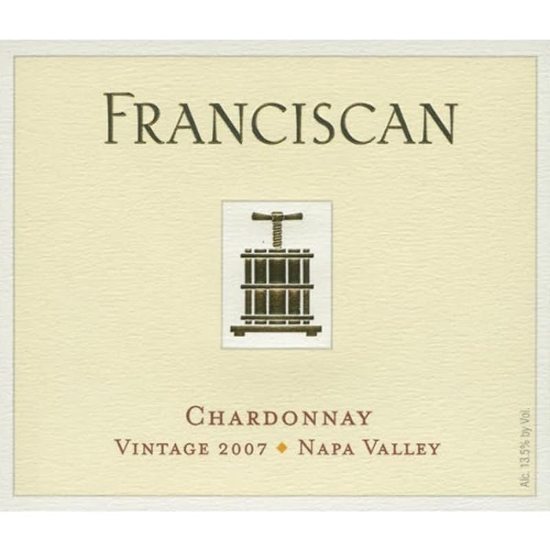 Franciscan Estate Chardonnay 2007 Front Label