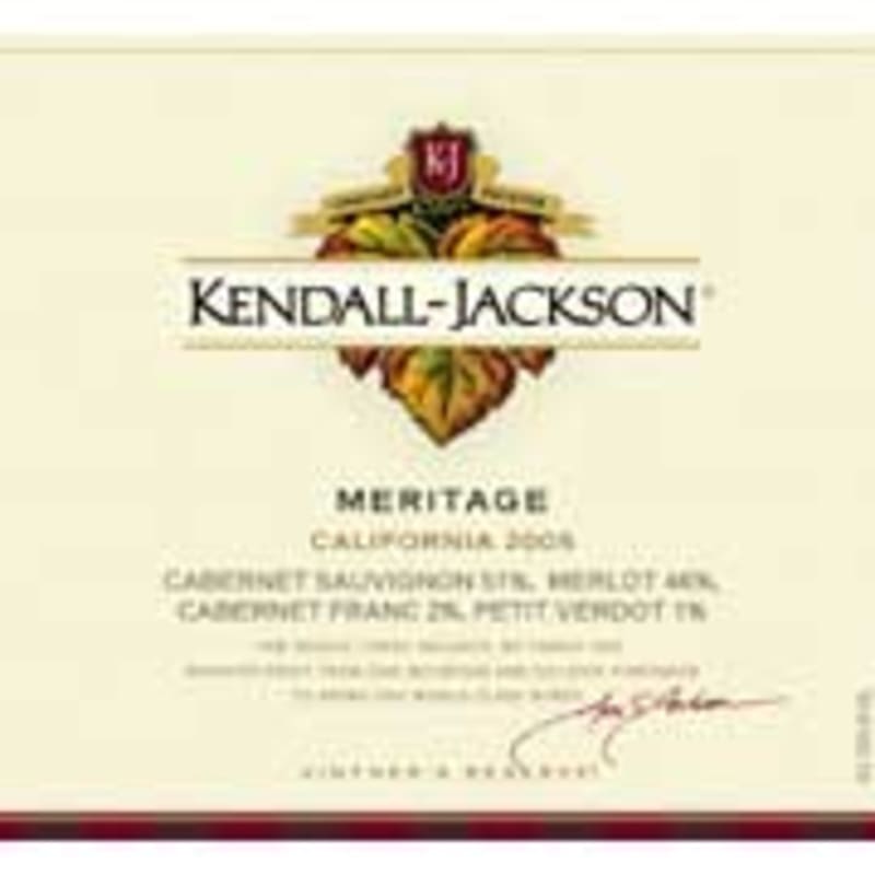 Kendall-Jackson Vintner's Reserve Meritage Red Wine 2005 Front Label