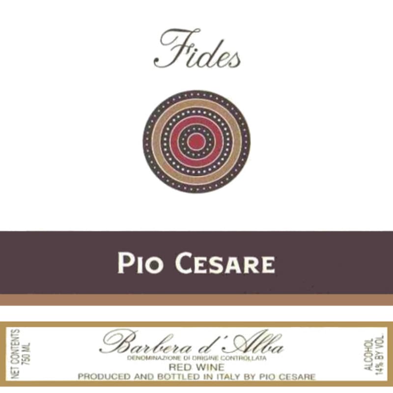 Pio Cesare Fides Barbera d'Alba 2006 Front Label