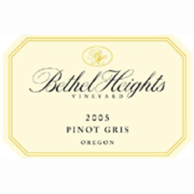 Bethel Heights Pinot Gris 2005 Front Label