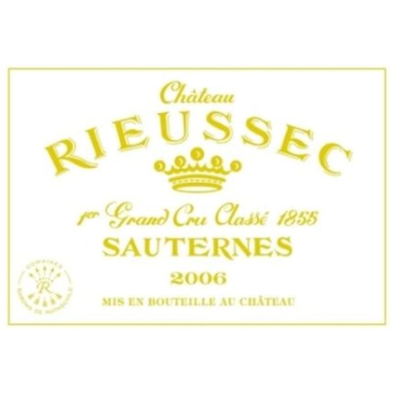 Chateau Rieussec Sauternes 2006 Front Label