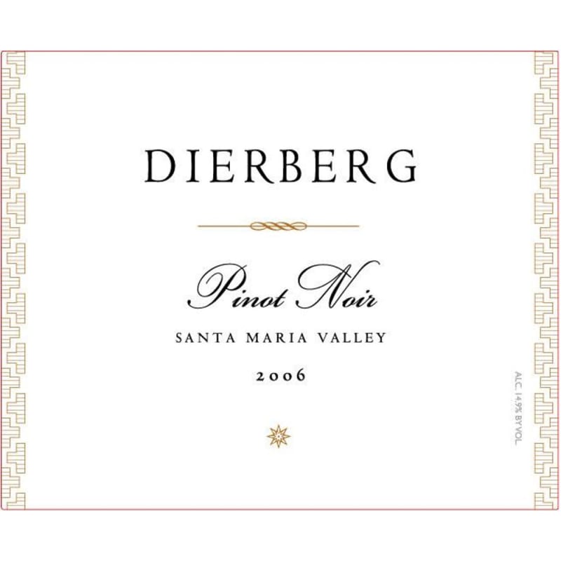 Dierberg Santa Maria Valley Pinot Noir 2006 Front Label