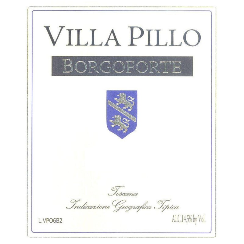 Villa Pillo Toscana Borgoforte 2007 Front Label