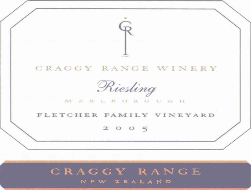 Craggy Range Winery Fletcher Family Riesling 2005 Front Label